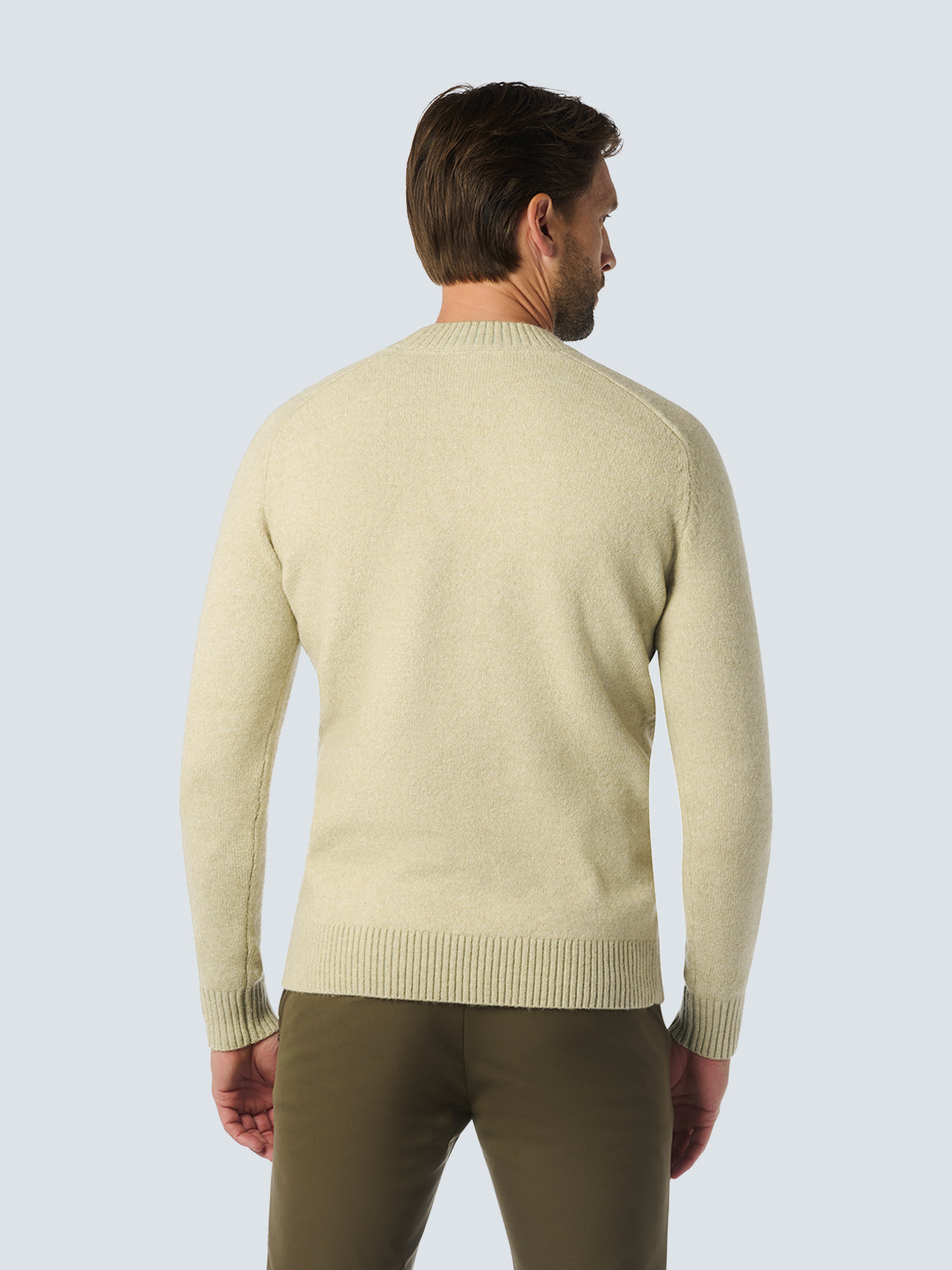 No Excess - Jacquard Crew Pullover - Cement