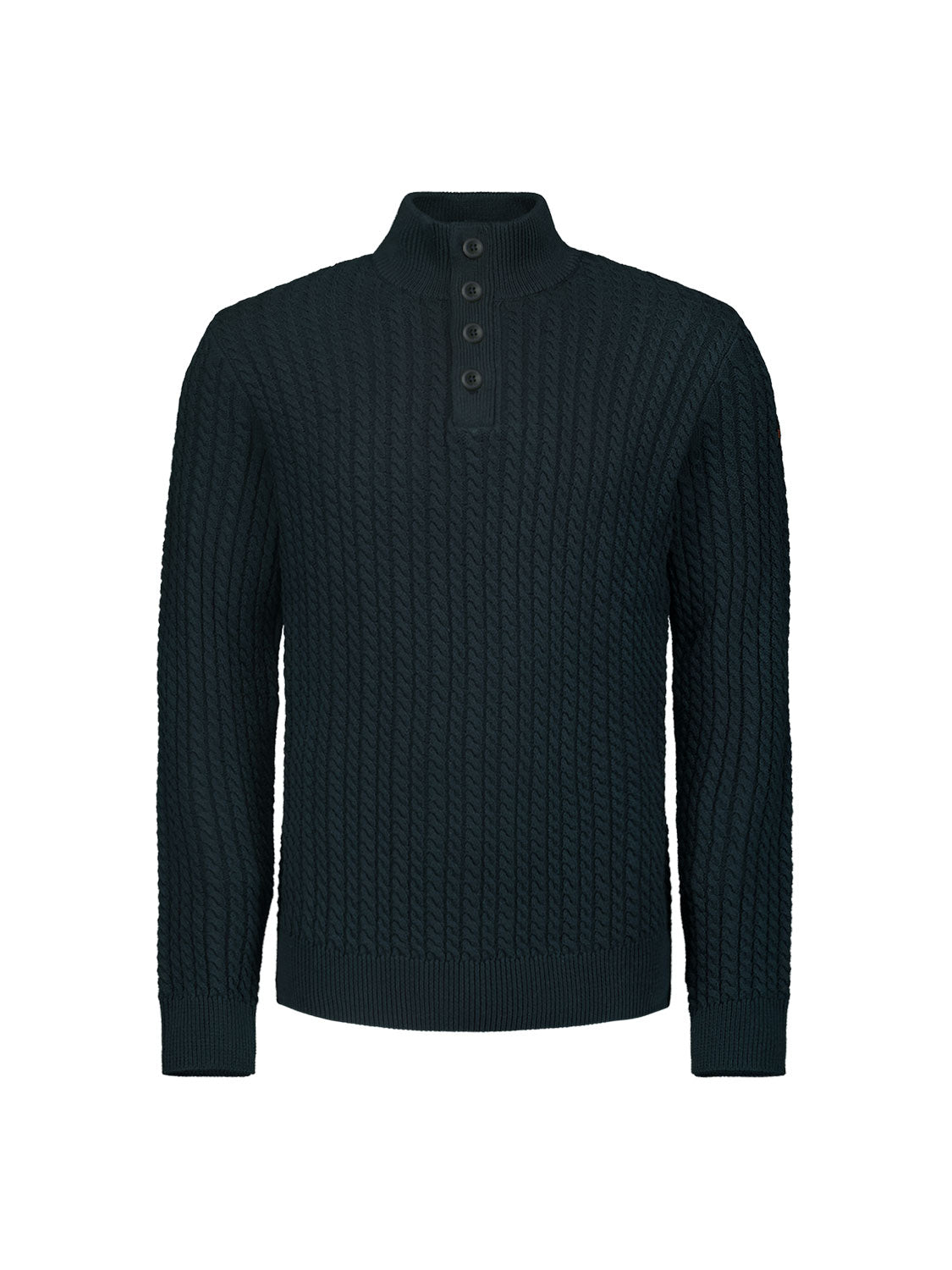 No Excess - Jacquard Half Zip & Button Pullover - Night