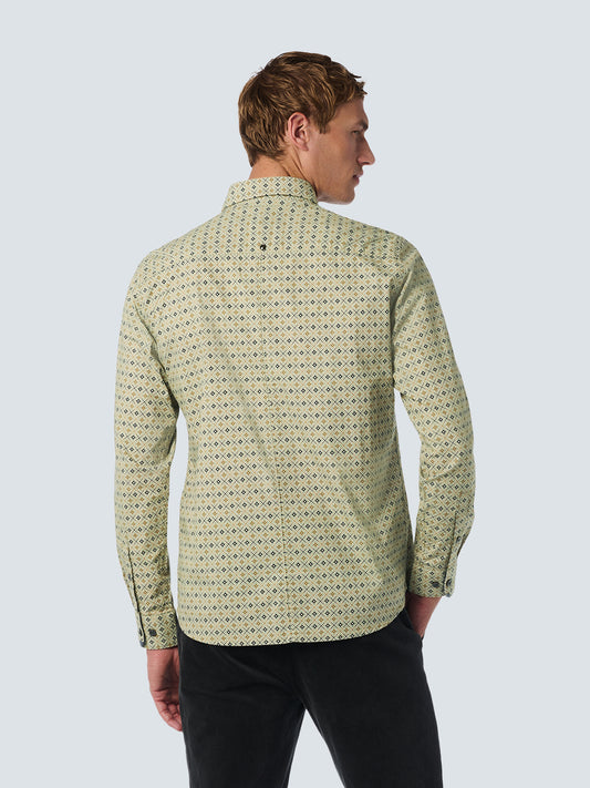 No Excess - Printed Stretch Shirt - Smoke