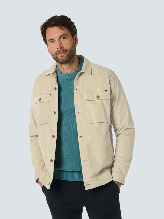 No Excess - Corduroy Stretch Overshirt - Cement