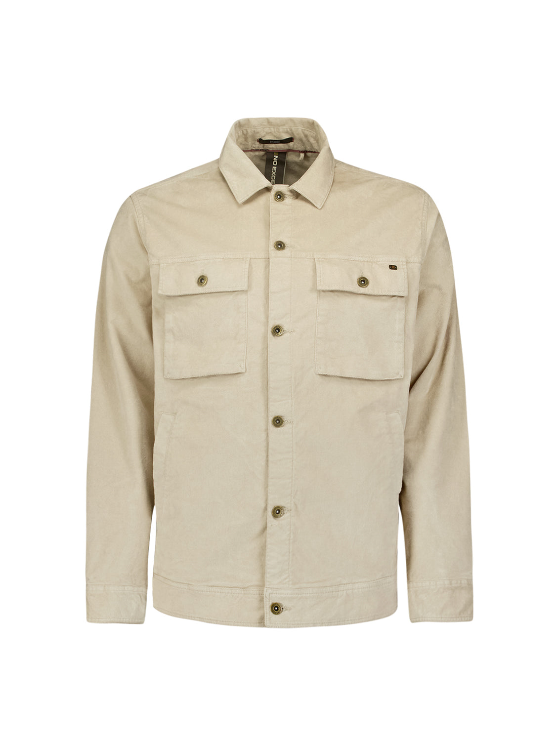 No Excess - Corduroy Stretch Overshirt - Cement
