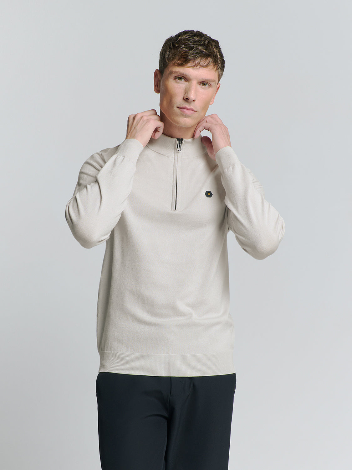 No Excess - Half Zip Pullover - Chalk or Mauve