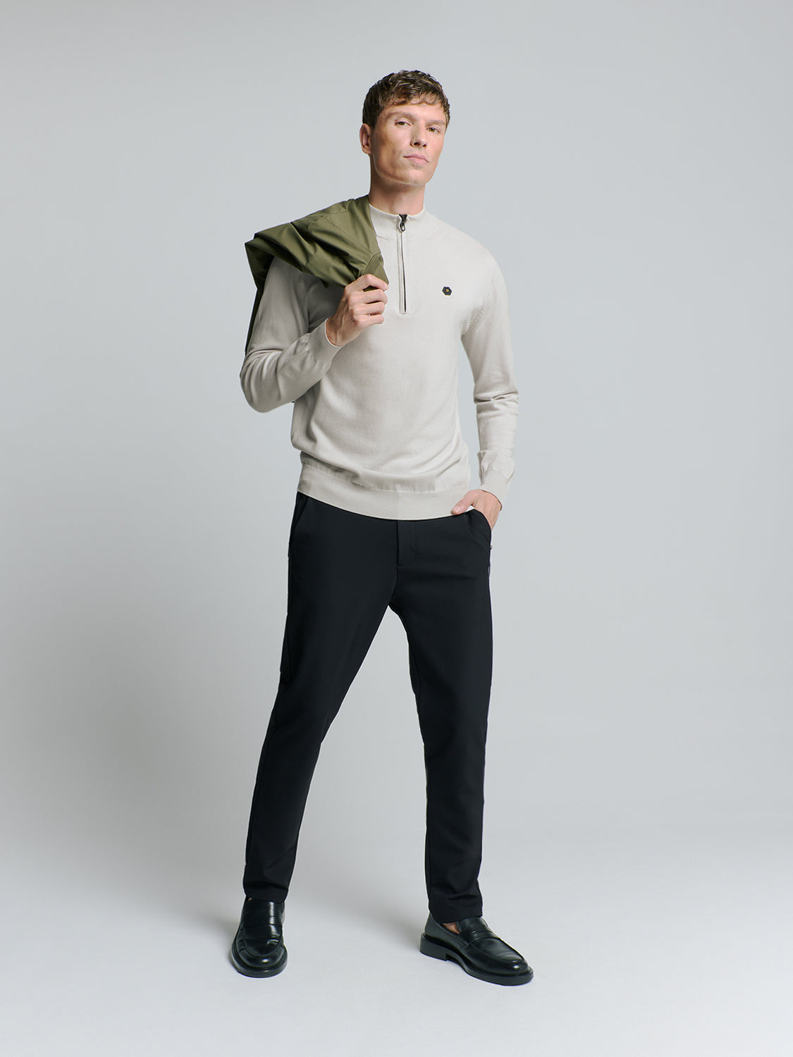 No Excess - Half Zip Pullover - Chalk or Mauve