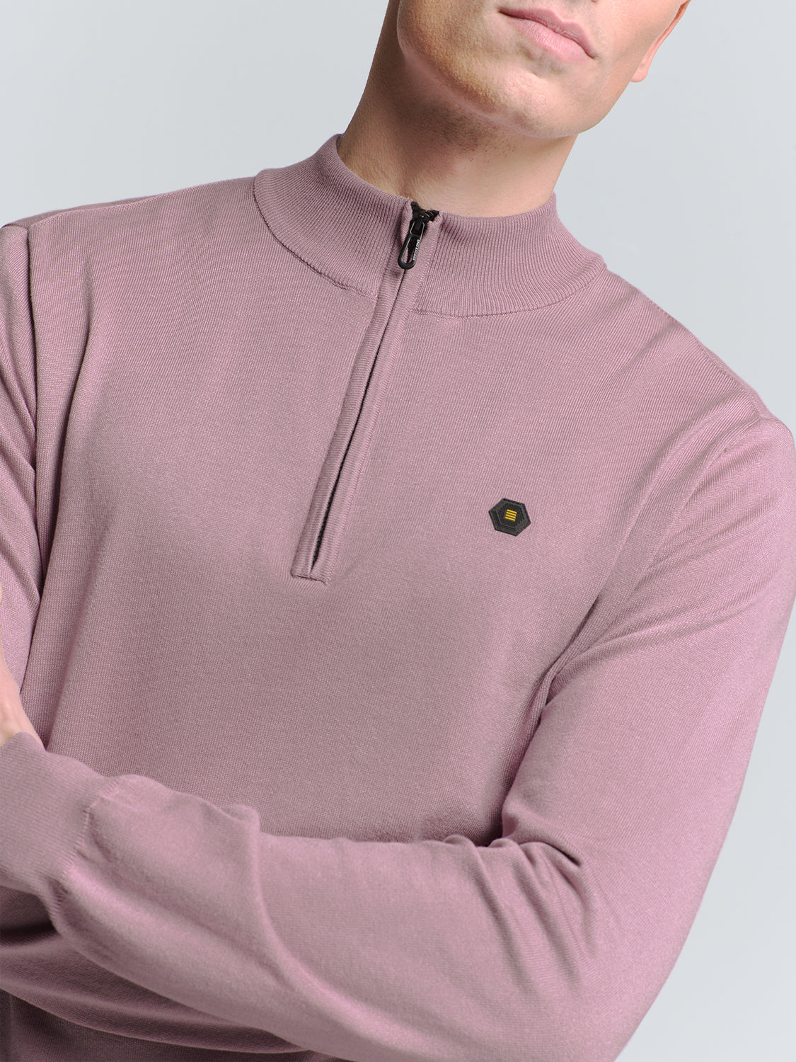 No Excess - Half Zip Pullover - Chalk or Mauve