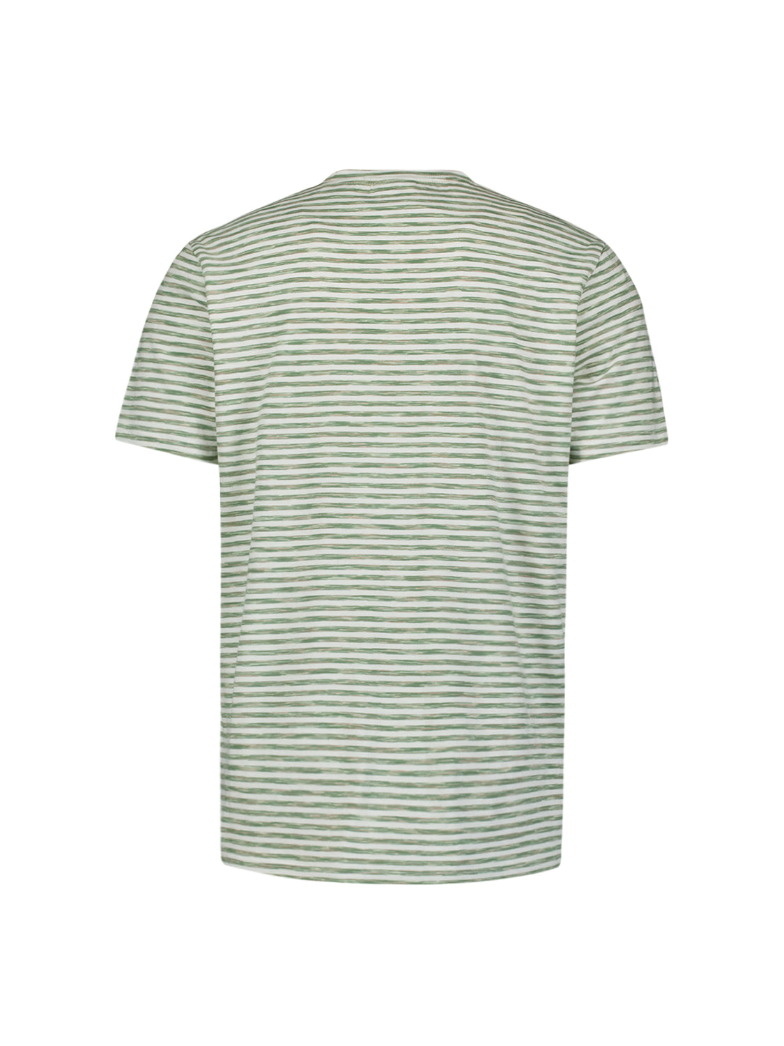 No Excess - Crewneck Striped Melange T-Shirt - Green