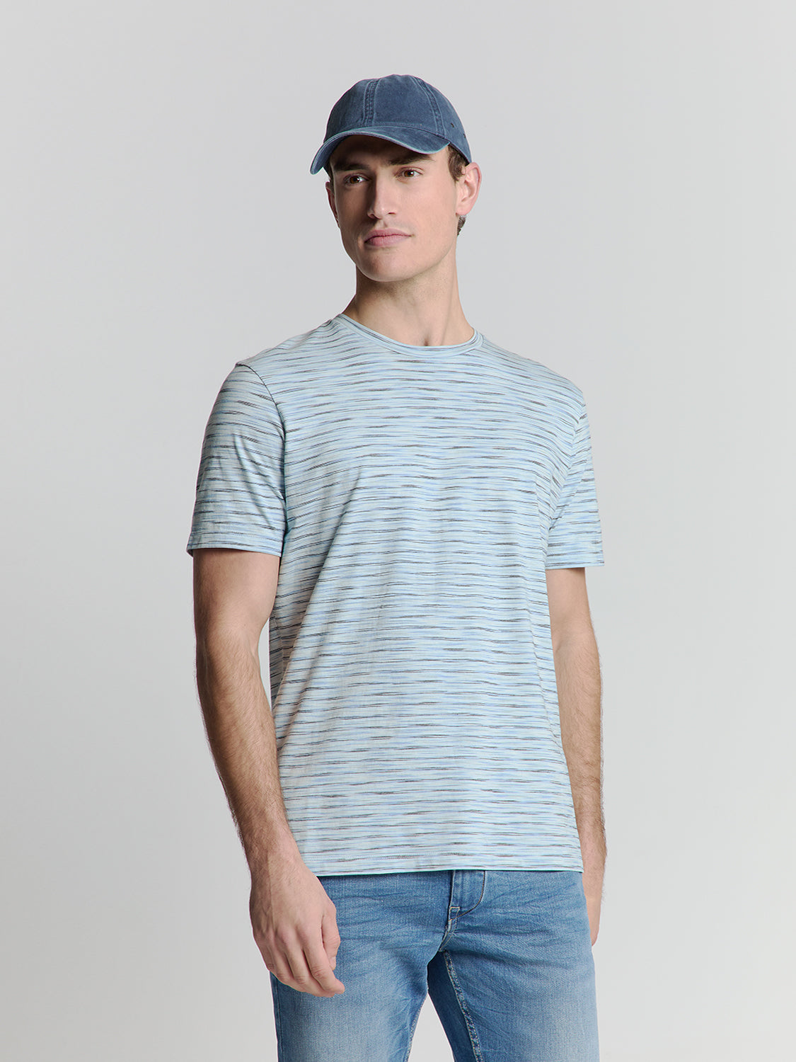 No Excess - Crewneck Melange T-Shirt - Cloud