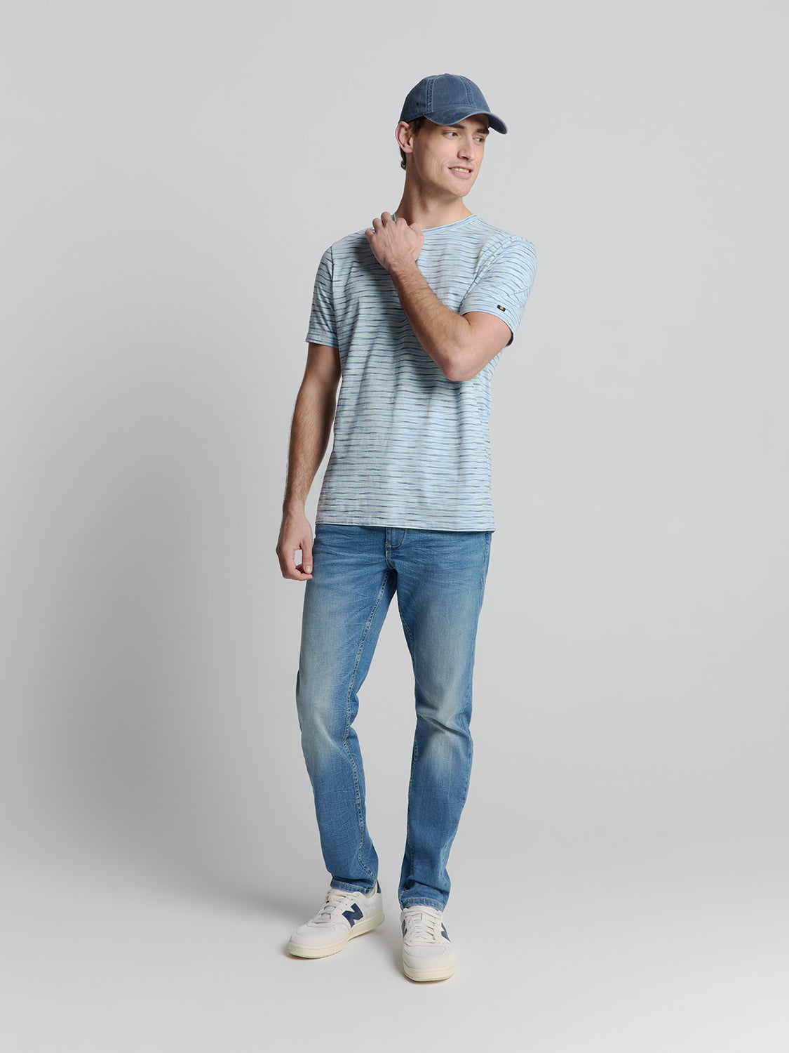 No Excess - Crewneck Melange T-Shirt - Cloud