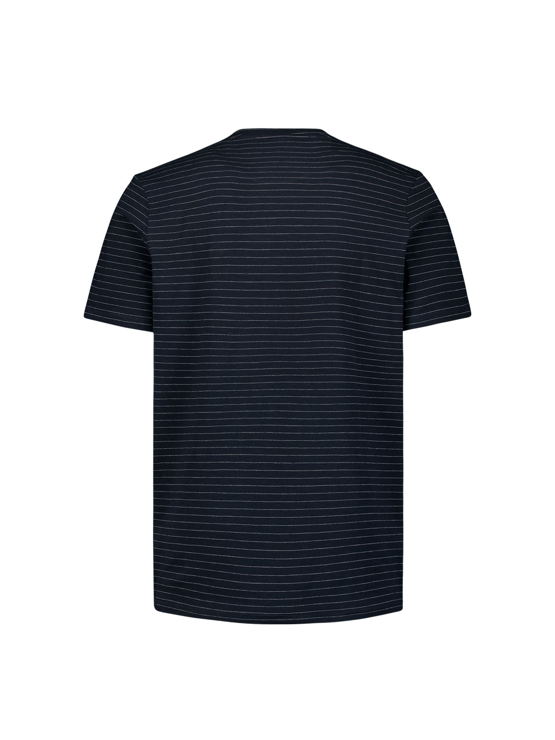No Excess - Crewneck Pin Stripe T-Shirt - Deep Blue