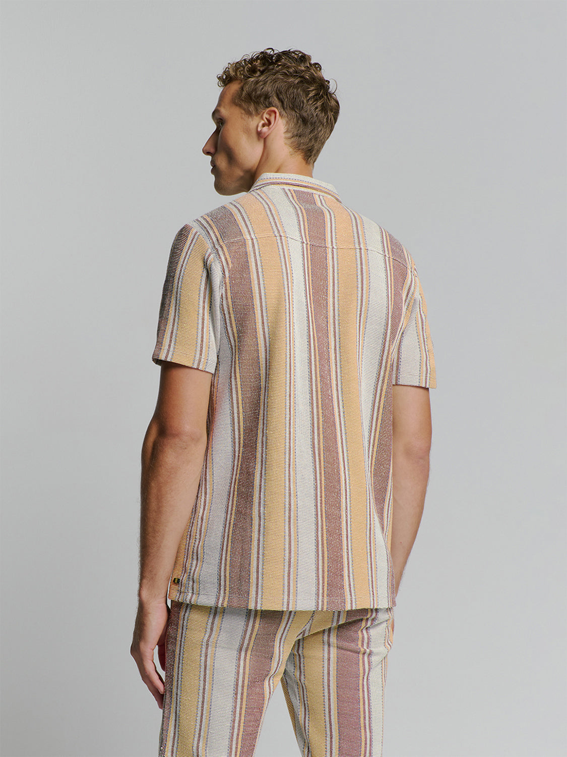 No Excess - Revers Collar Short Sleeve Jersey Shirt - Yellow