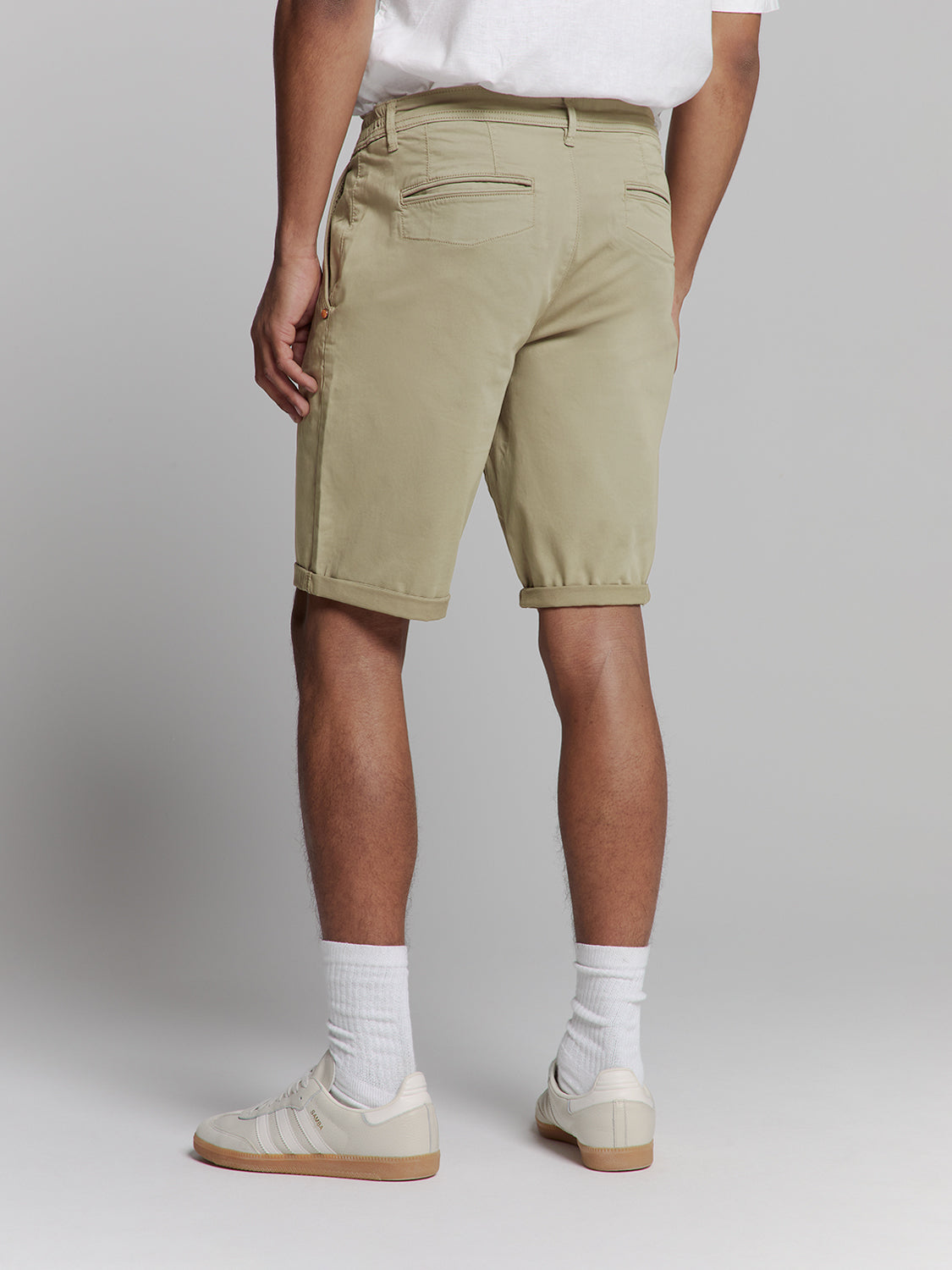 No Excess - Twill Stretch Chino Shorts - Ice or Light Army