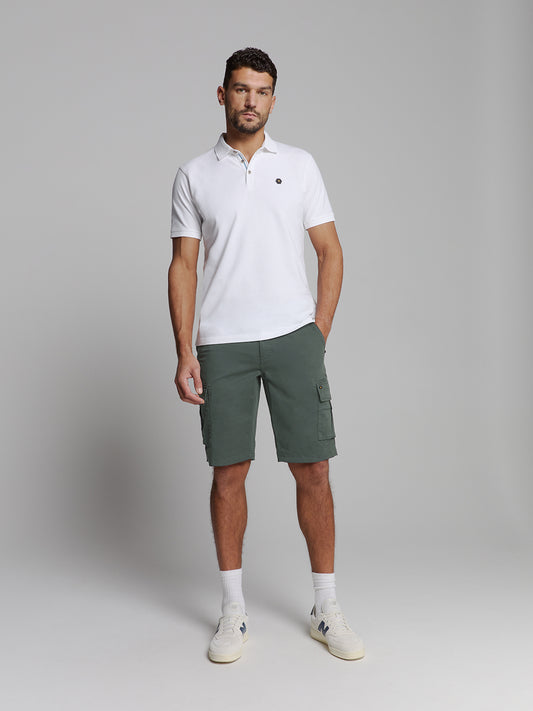 No Excess - Stone Washed Stretch Shorts - Khaki or Dark Steel