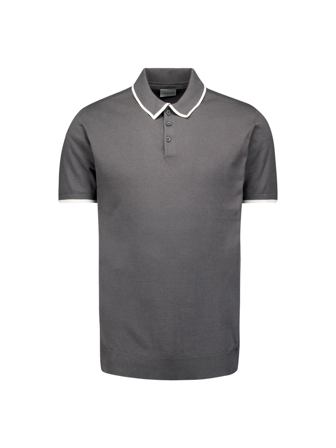 No Excess - Knitted Polo - Dark Steel