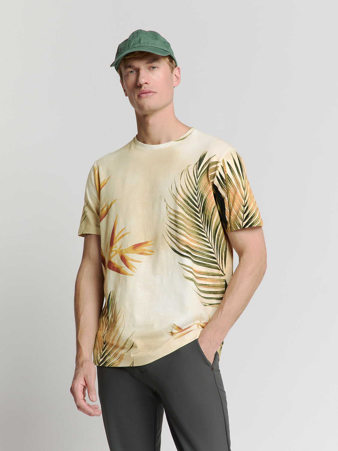 No Excess - Knitted Crewneck Printed Tee - Sand