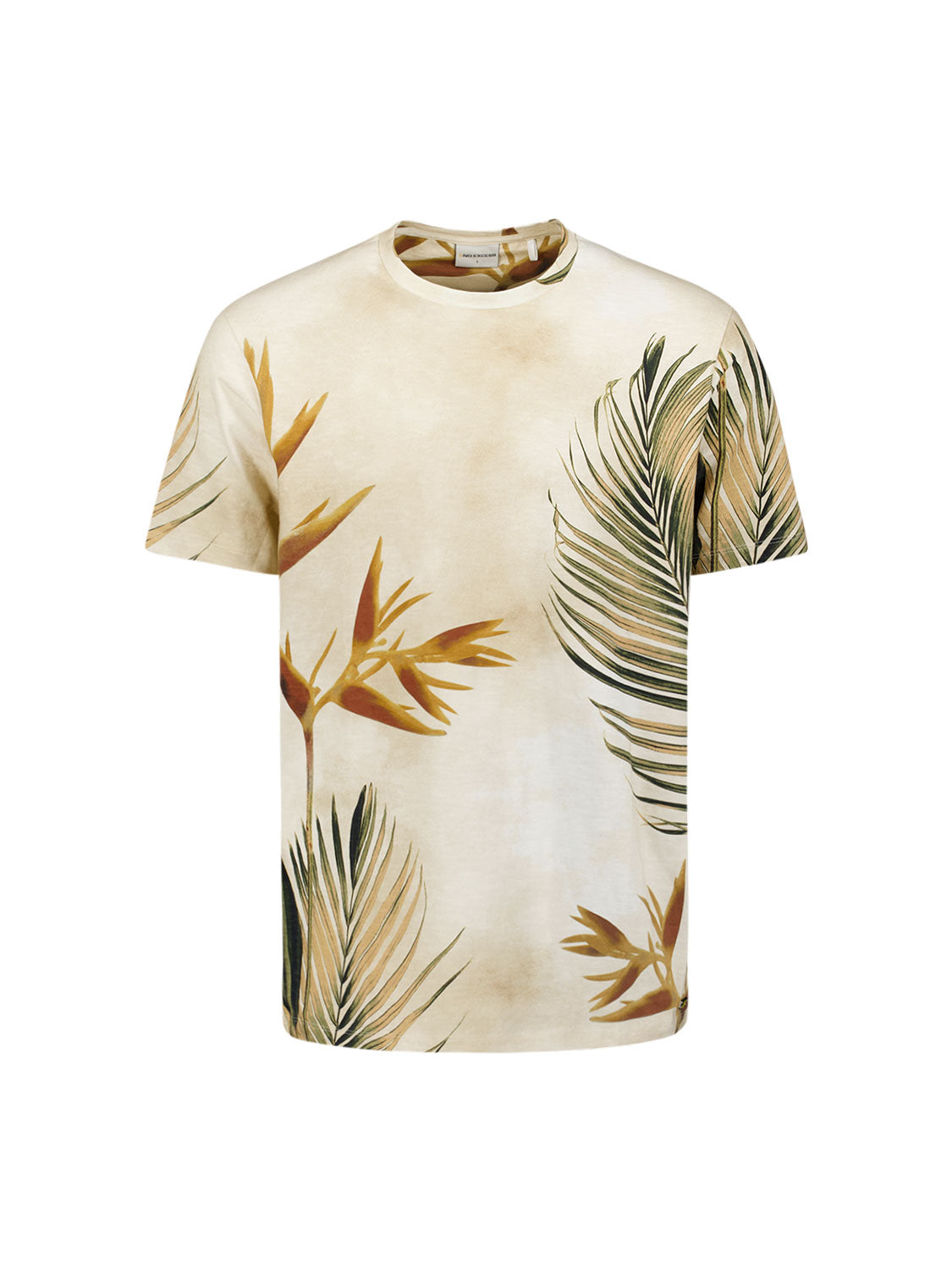 No Excess - Knitted Crewneck Printed Tee - Sand