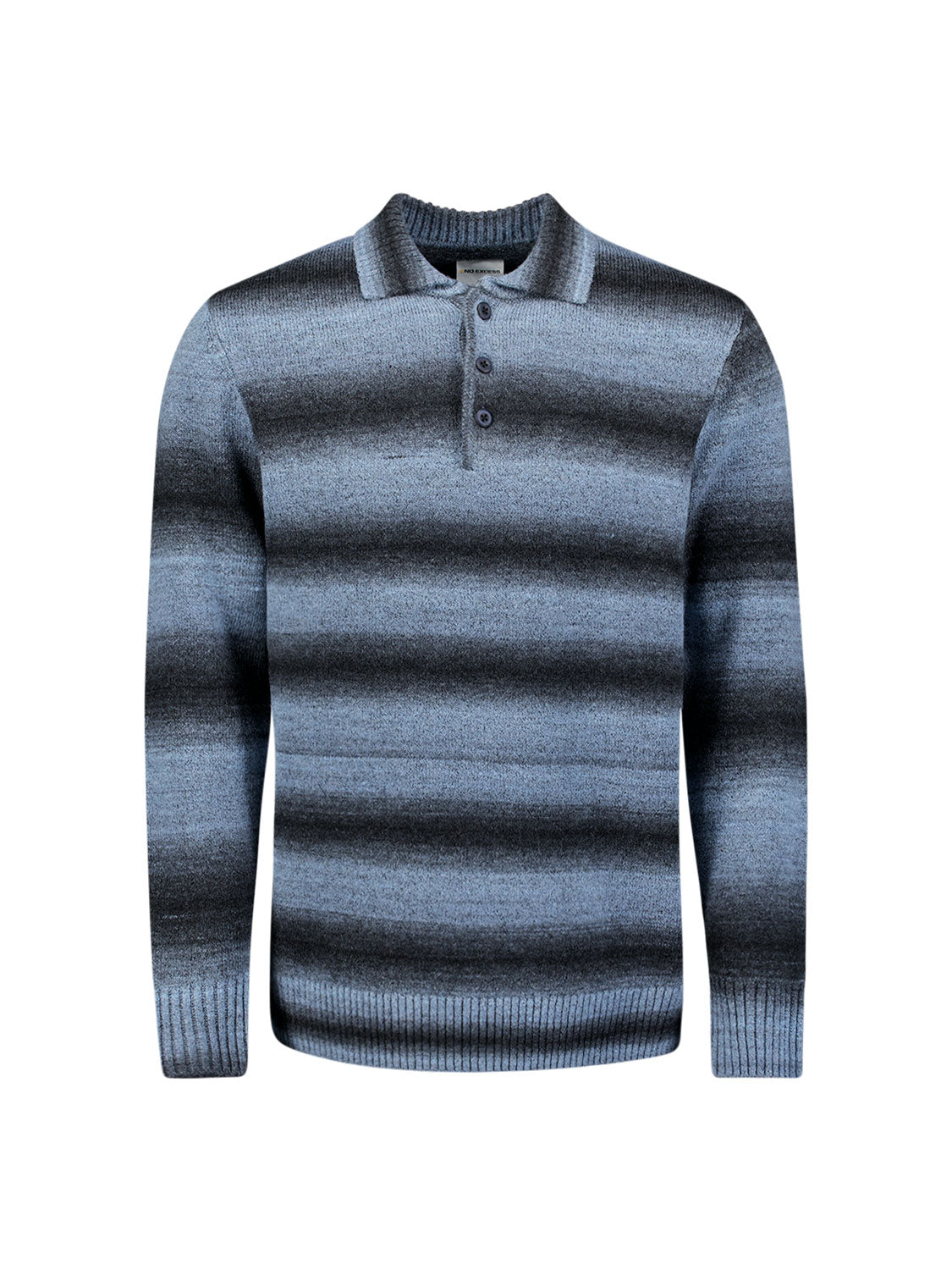 No Excess - Polo Degrade Pullover - Dusty Blue