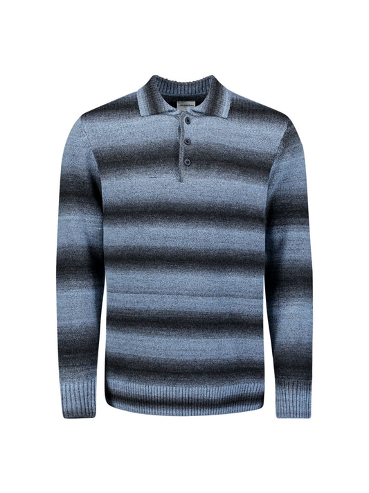 No Excess - Polo Degrade Pullover - Dusty Blue