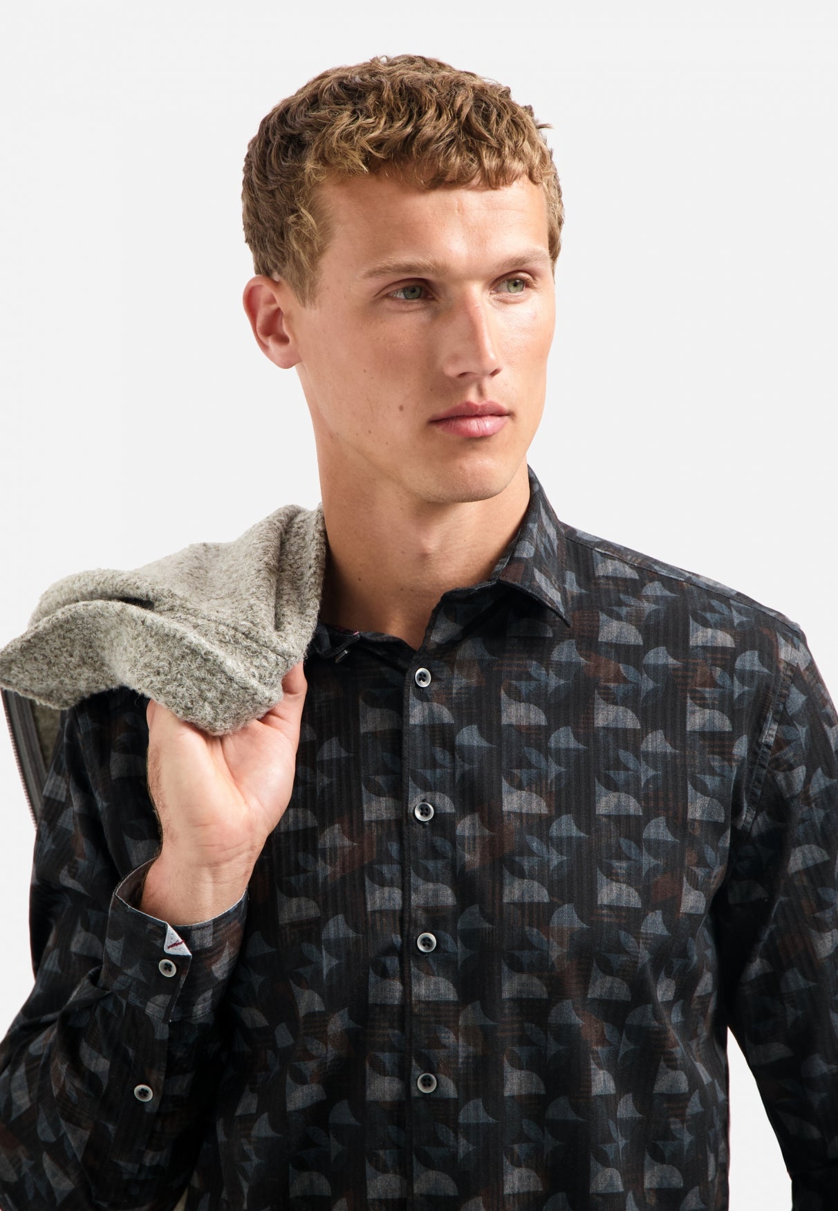 No Excess - Structure Stripe/Patterned Shirt - Night