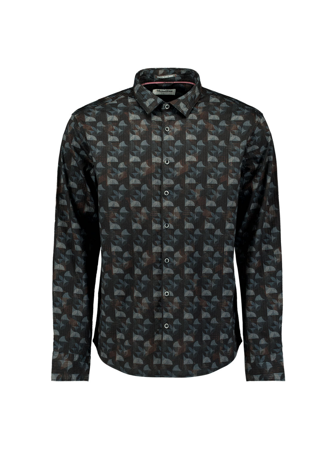 No Excess - Structure Stripe/Patterned Shirt - Night
