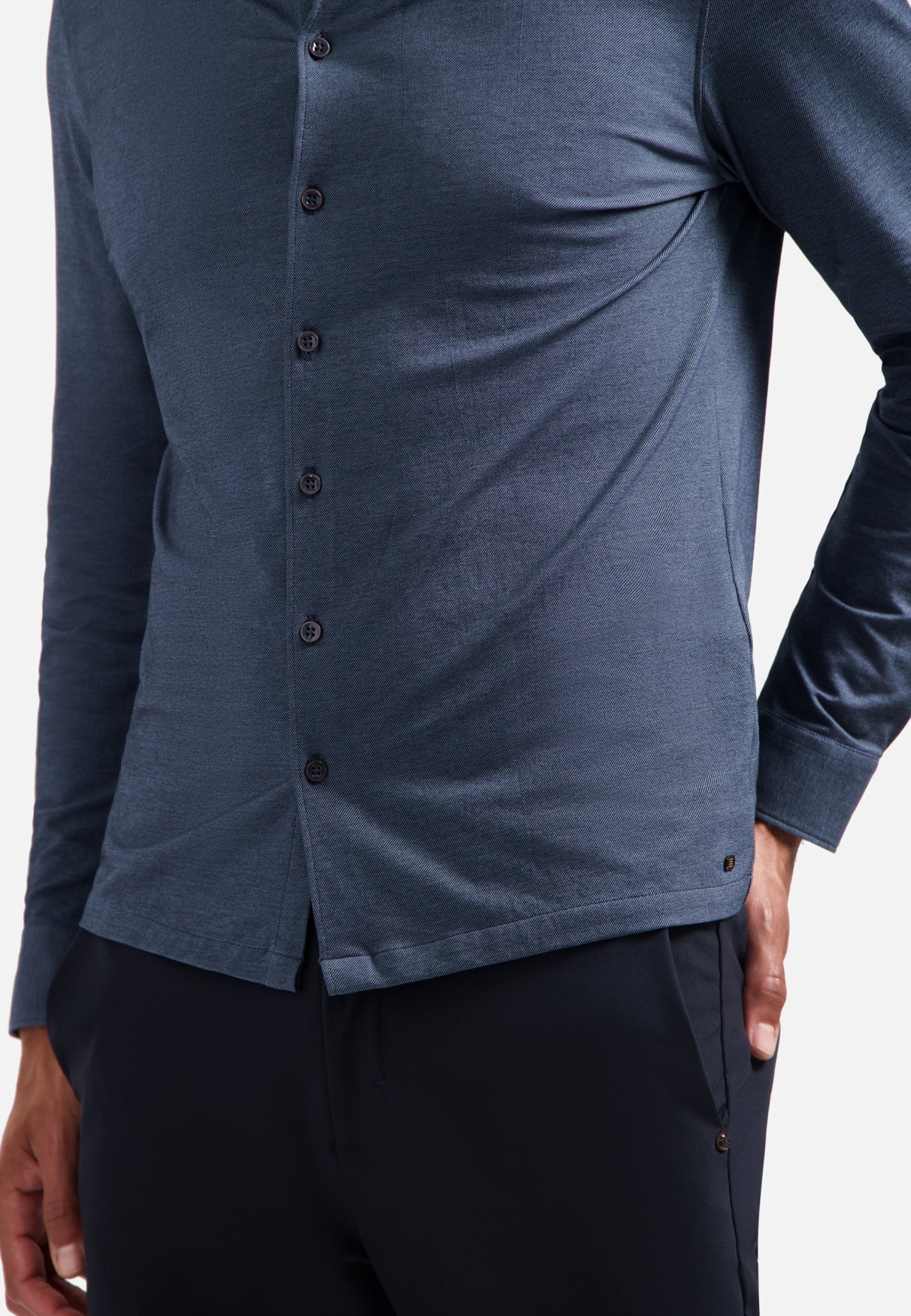 No Excess - Stretch Jersey Shirt - Washed Blue