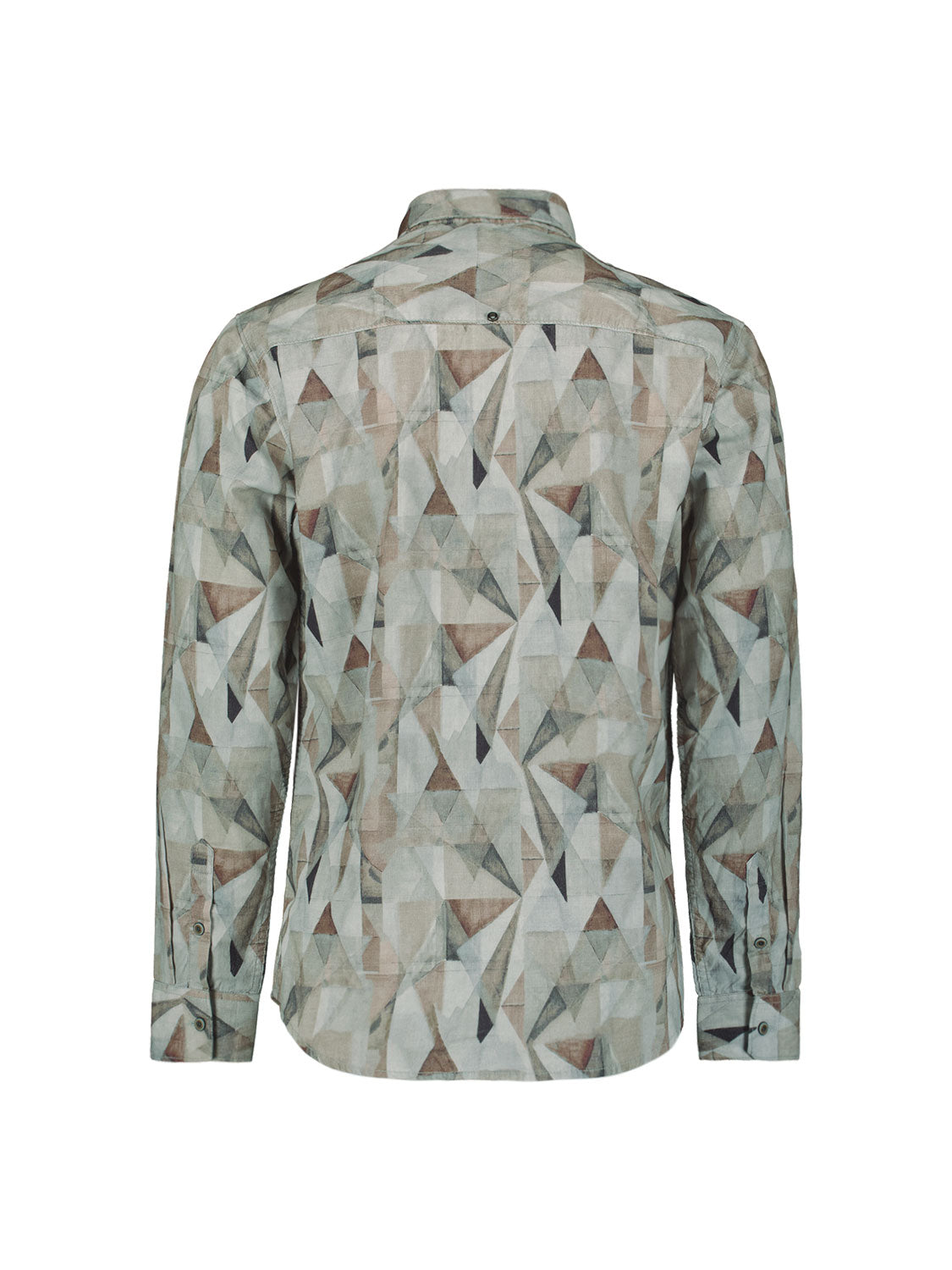 No Excess - Stretch Print Shirt - Taupe