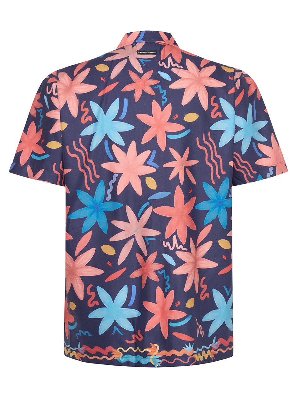 A Fish Named Fred - Short Sleeved Shirt - Watercolour Flower