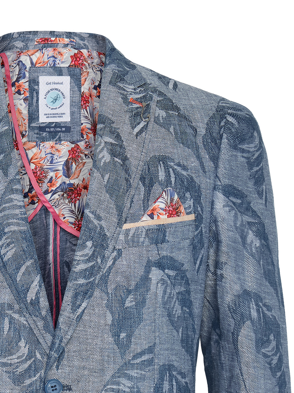 A Fish Named Fred - Linen Leaf Blazer - Navy