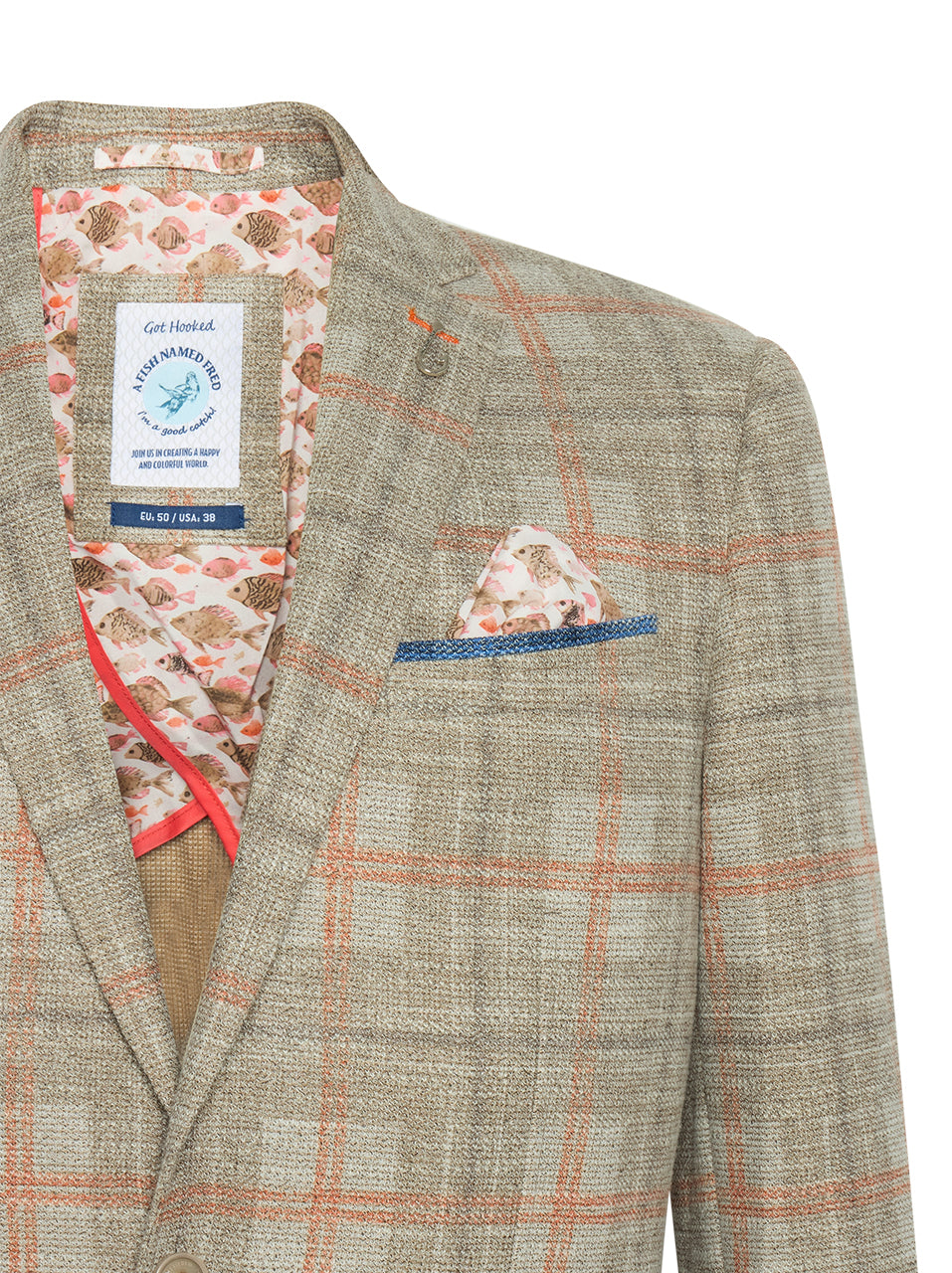 A Fish Named Fred - Big Check Blazer - Sand or Navy