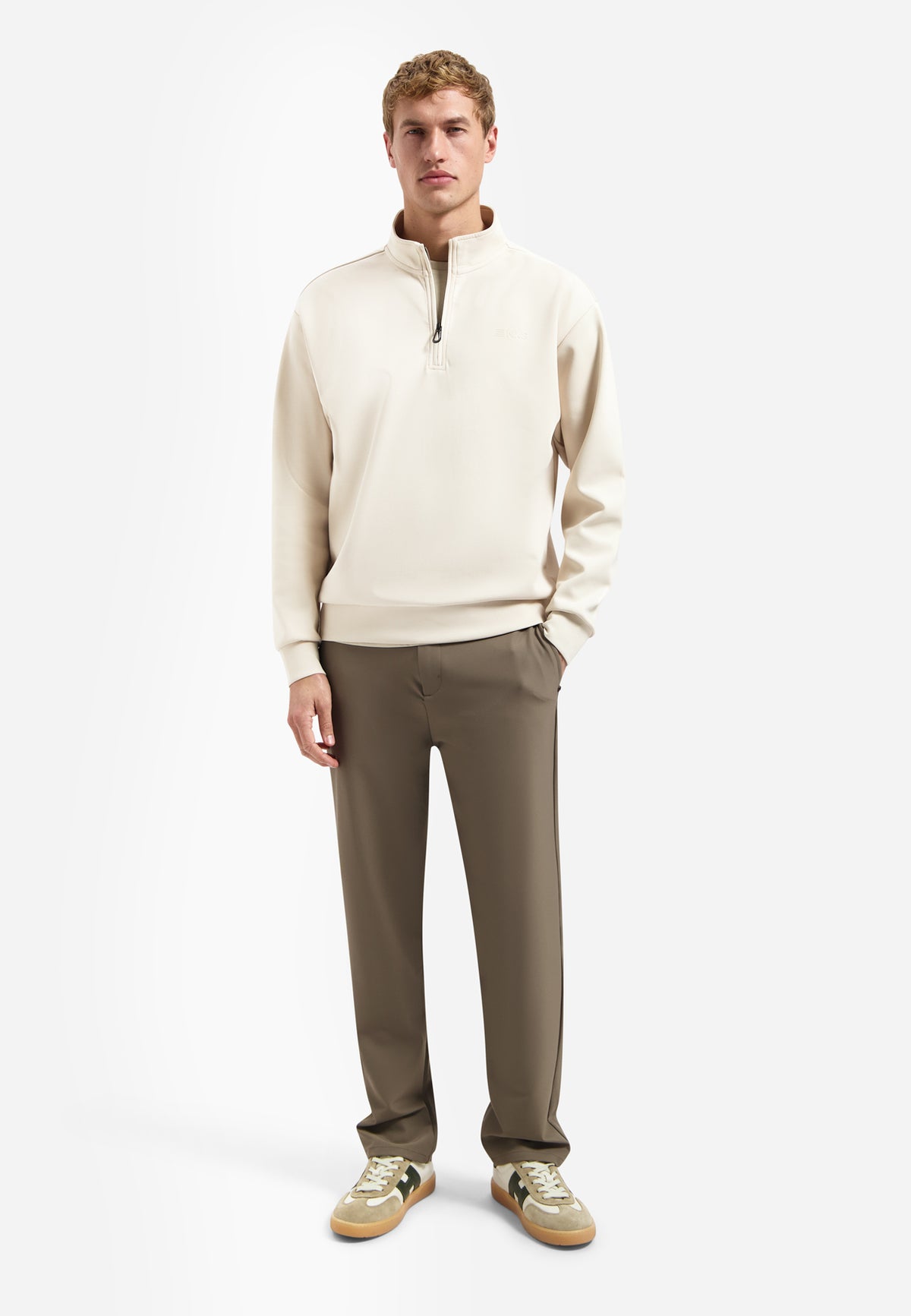 No Excess - Half Zip Sweater - Desert or Light Mauve