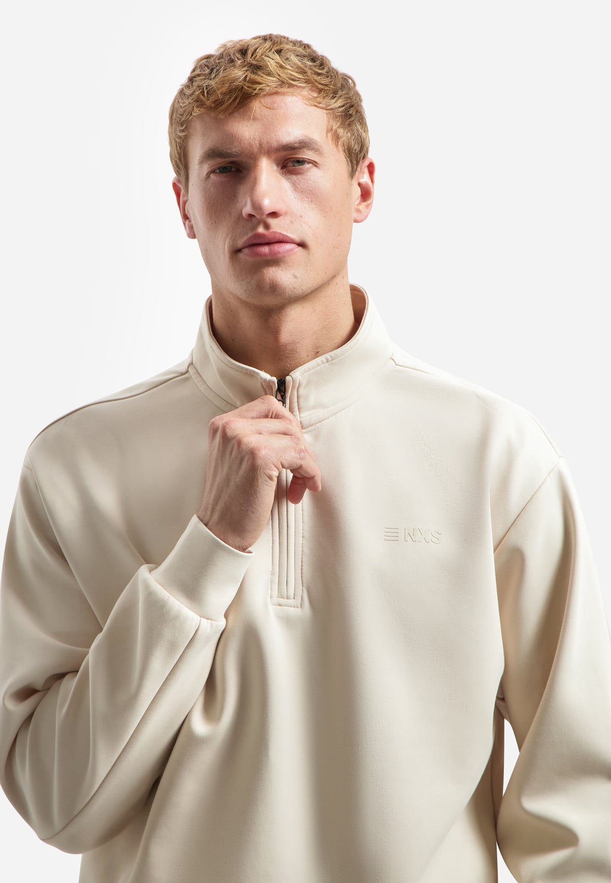 No Excess - Half Zip Sweater - Desert or Light Mauve