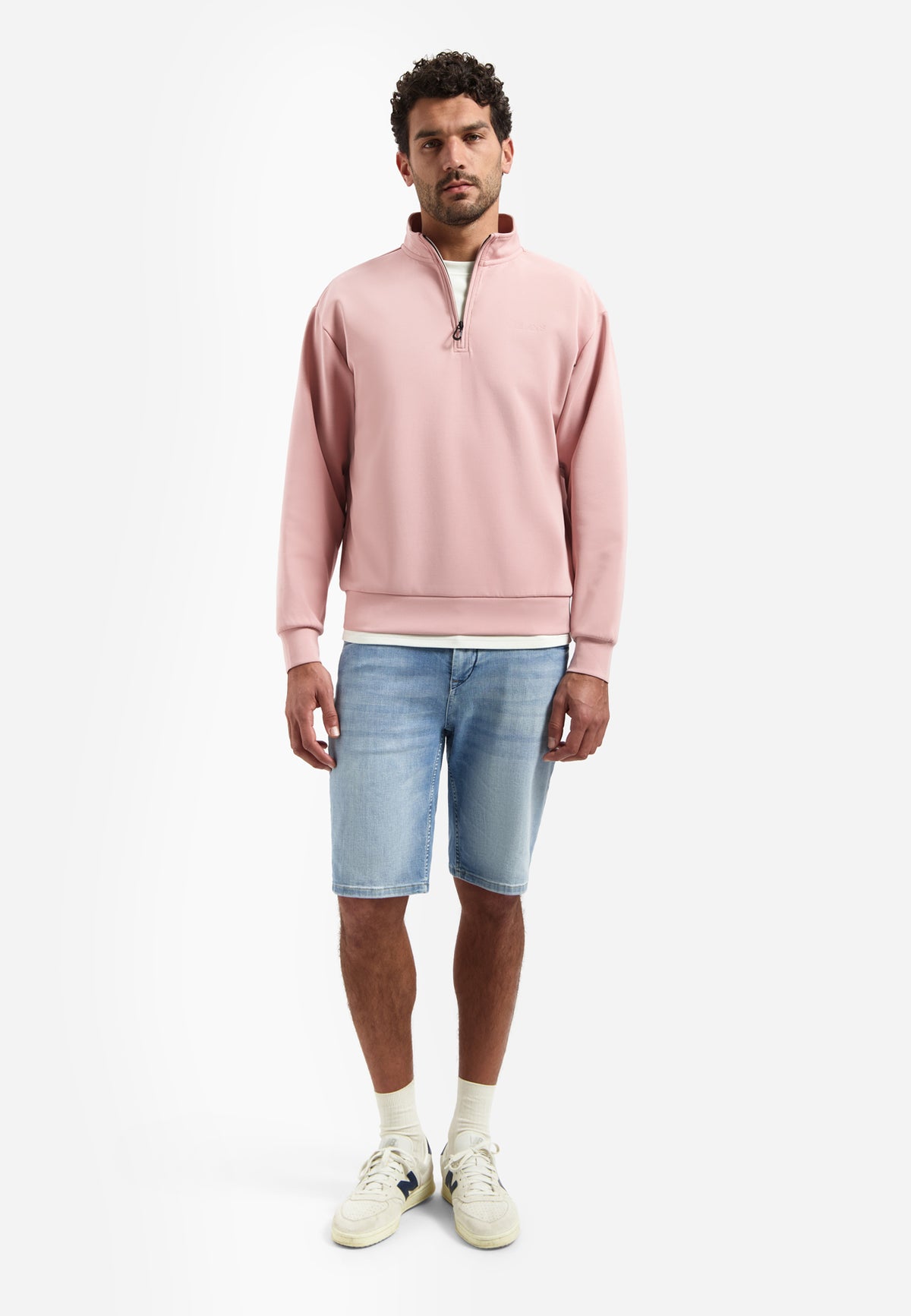 No Excess - Half Zip Sweater - Desert or Light Mauve