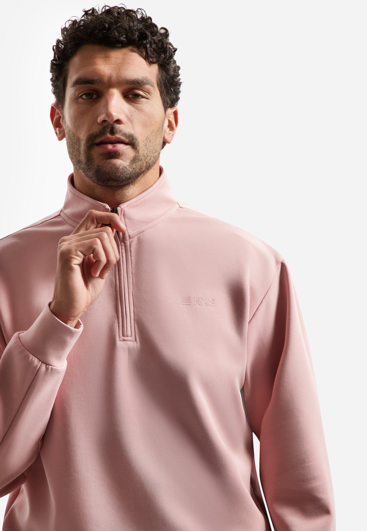 No Excess - Half Zip Sweater - Desert or Light Mauve