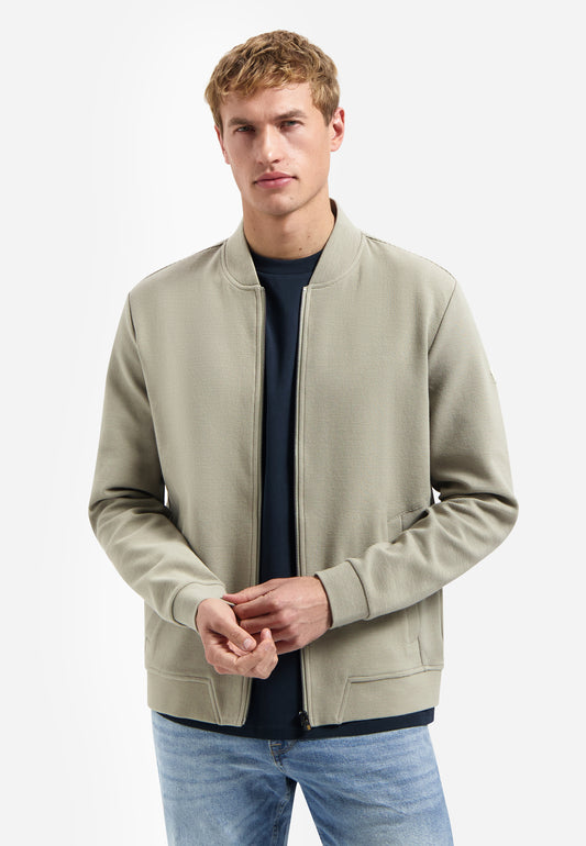 No Excess - Full Zip Sweater - Taupe