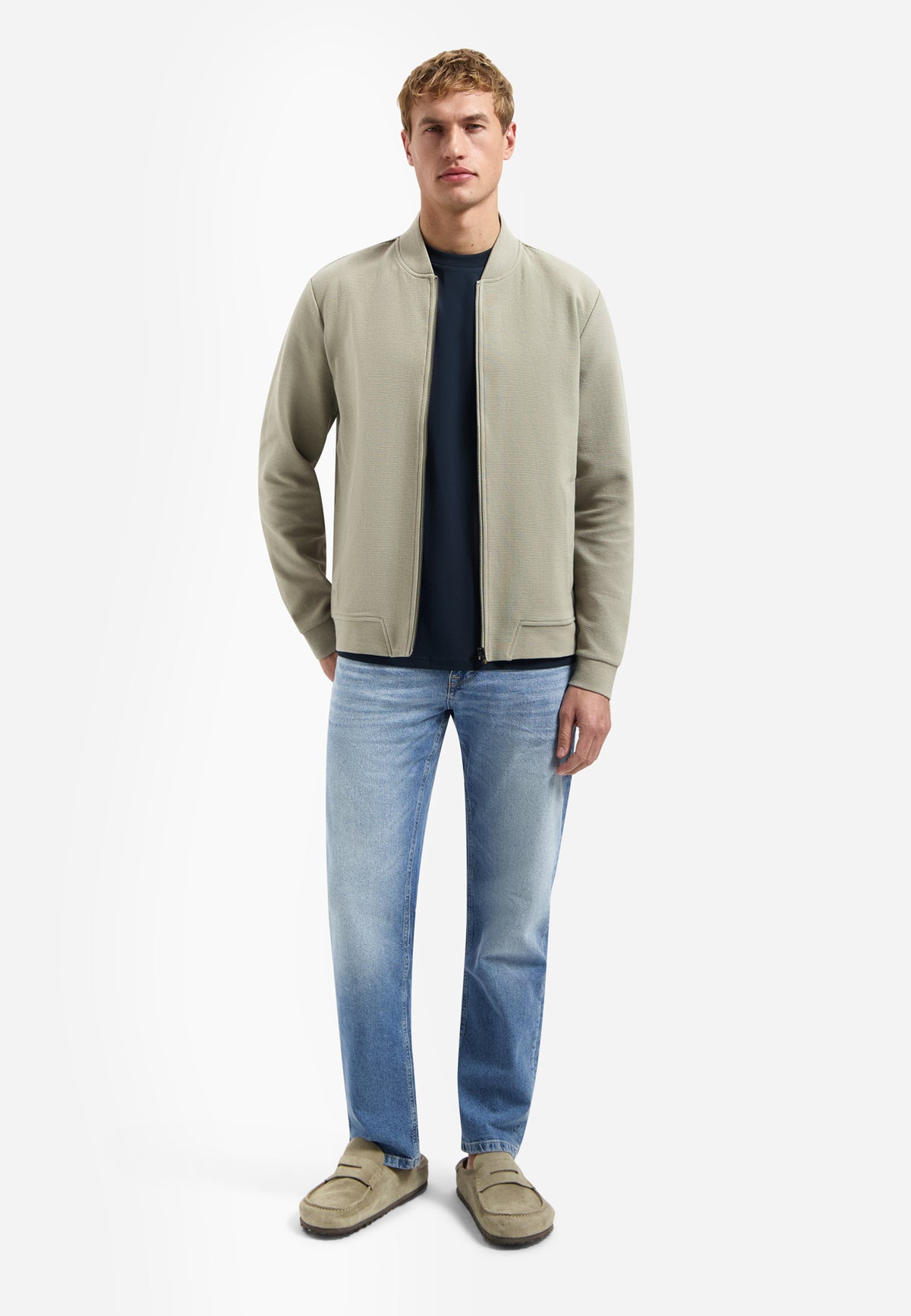 No Excess - Full Zip Sweater - Taupe