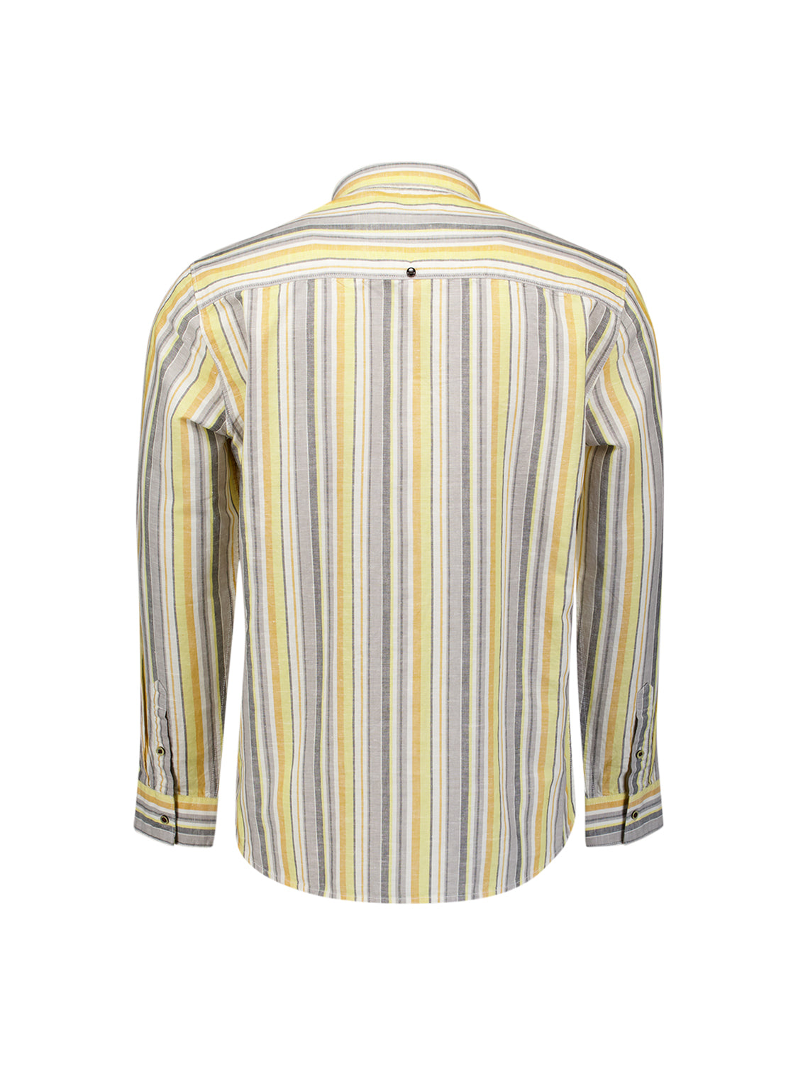 No Excess - Allover Jacquard Shirt - Yellow Stripe