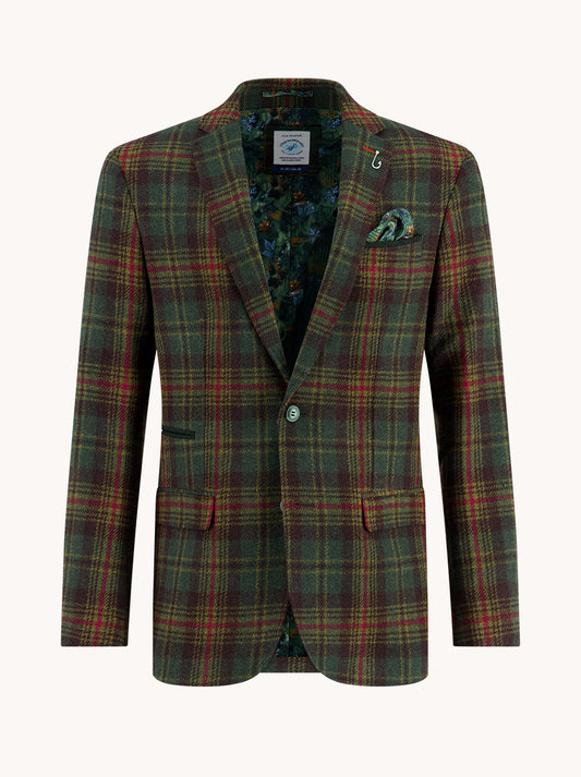 A Fish Named Fred - Tartan Blazer - Green/Red