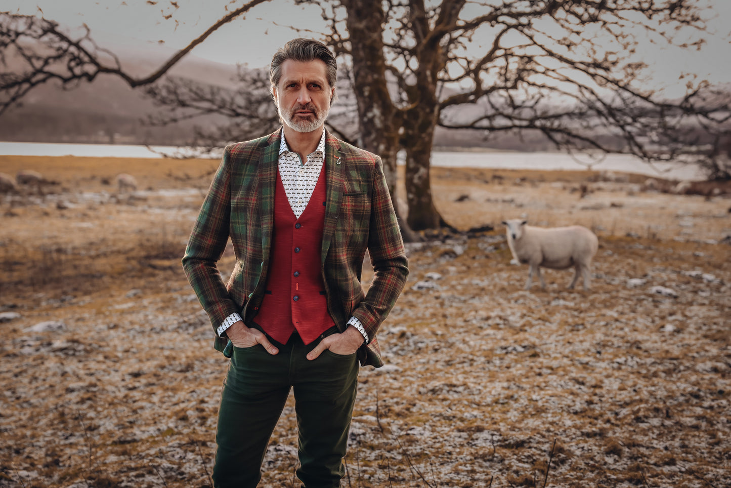 A Fish Named Fred - Tartan Blazer - Green/Red