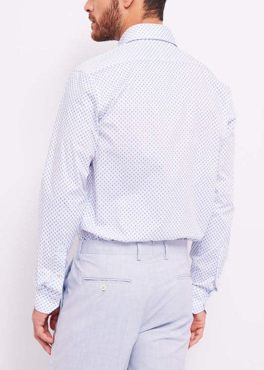 Gaudi - Camica Collo Italiano Shirt - Blue/White