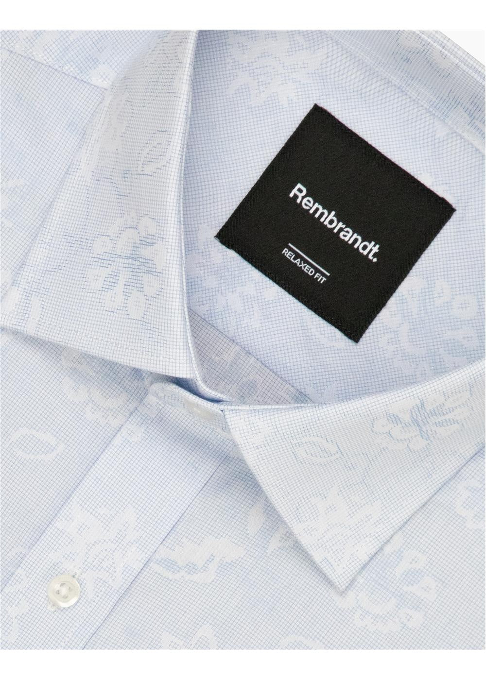 Rembrandt - Sinatra Shirt - Light Blue Floral Jacquard