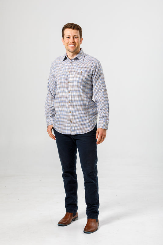 Lichfield - Vonella Shirt - Taupe Check