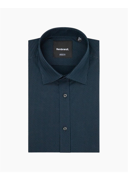 Rembrandt - Sinatra Shirt - Navy Micro-Paisley
