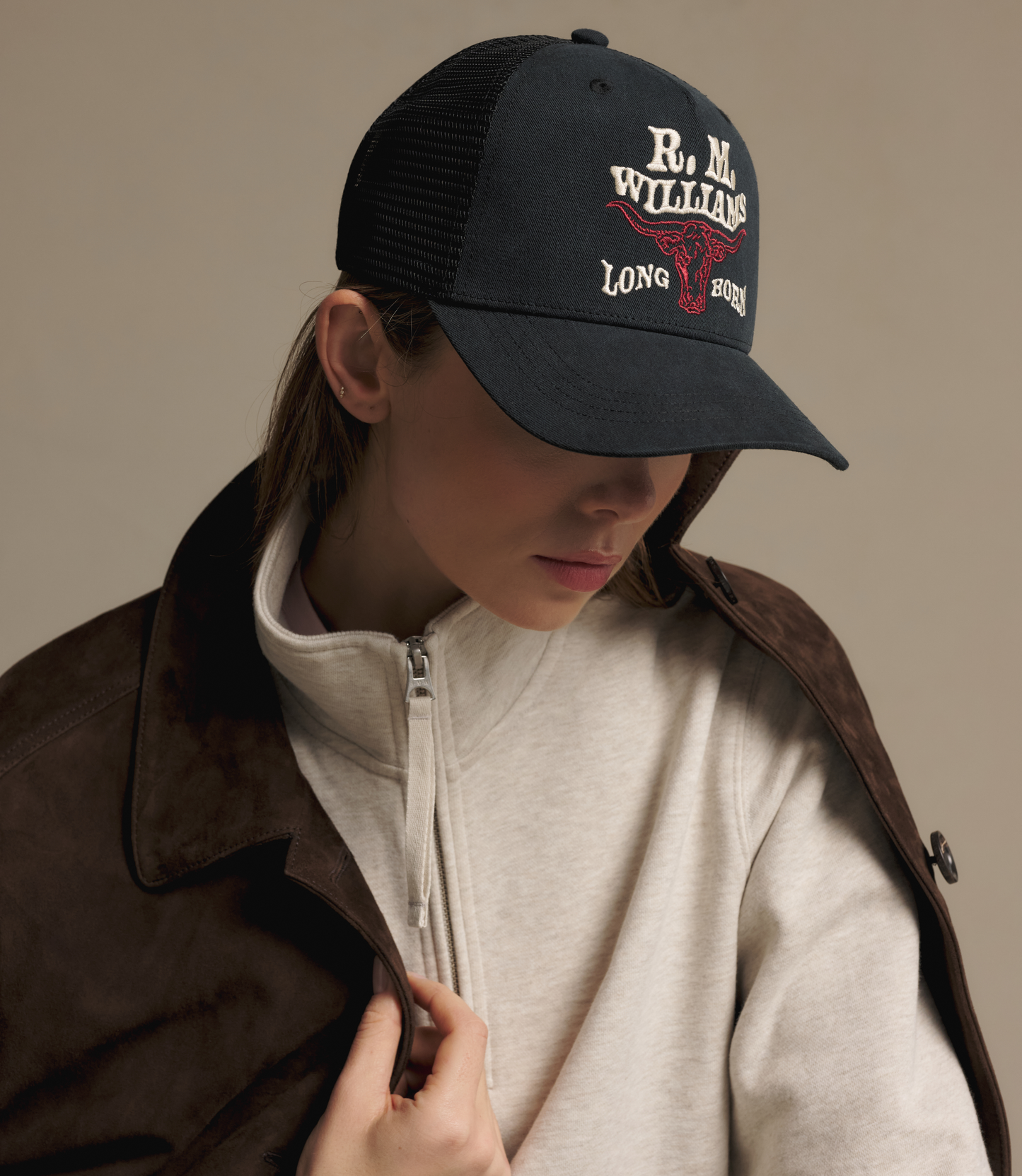 R. M. Williams - Longhorn Trucker Cap - Black Wash