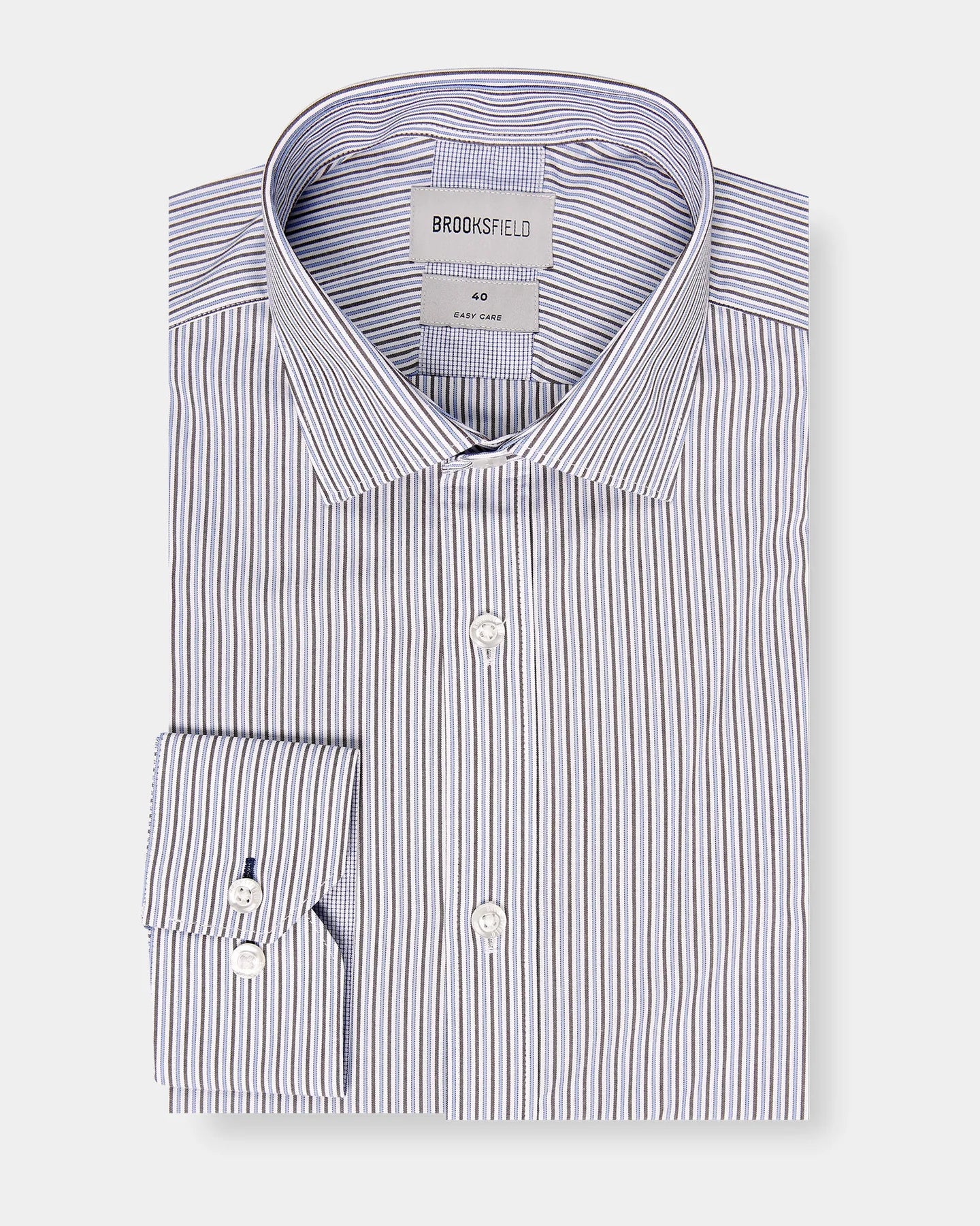 Brooksfield - Blue/Brown Stripe Shirt