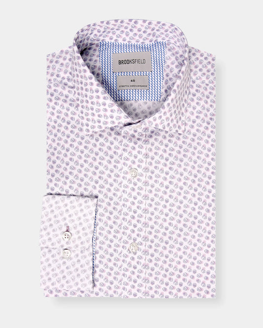 Brooksfield - Pink/White Business Shirt