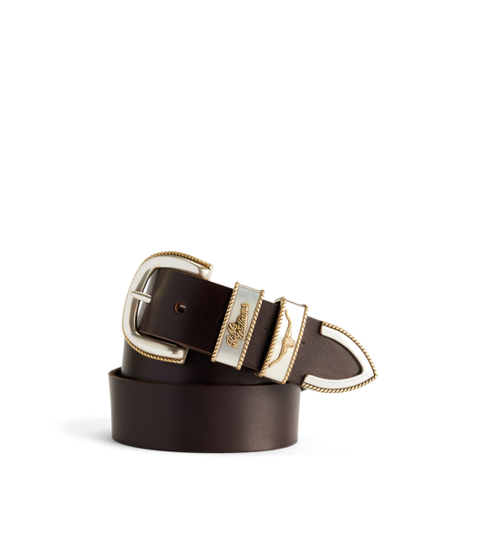 R. M. Williams - Rope Drover Belt - Chestnut