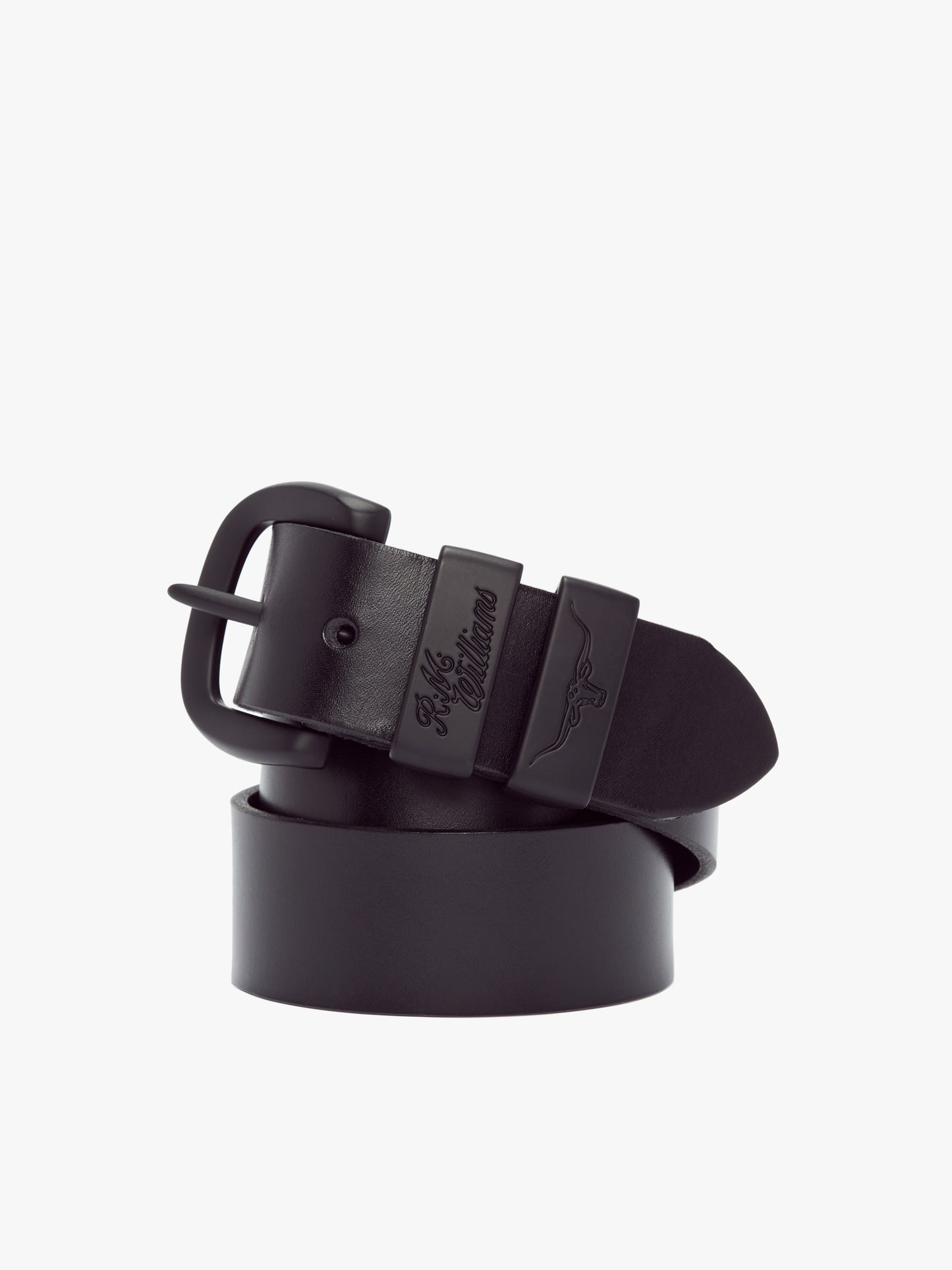 R M Williams - Drover belt - Black on Black