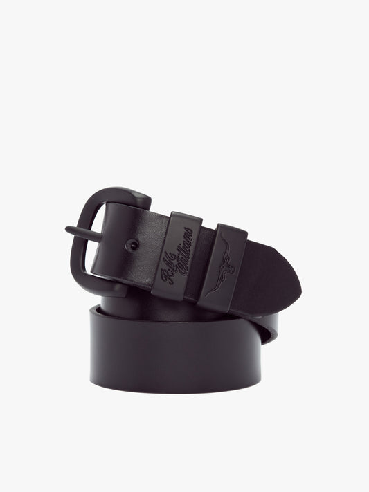 R M Williams - Drover belt - Black on Black