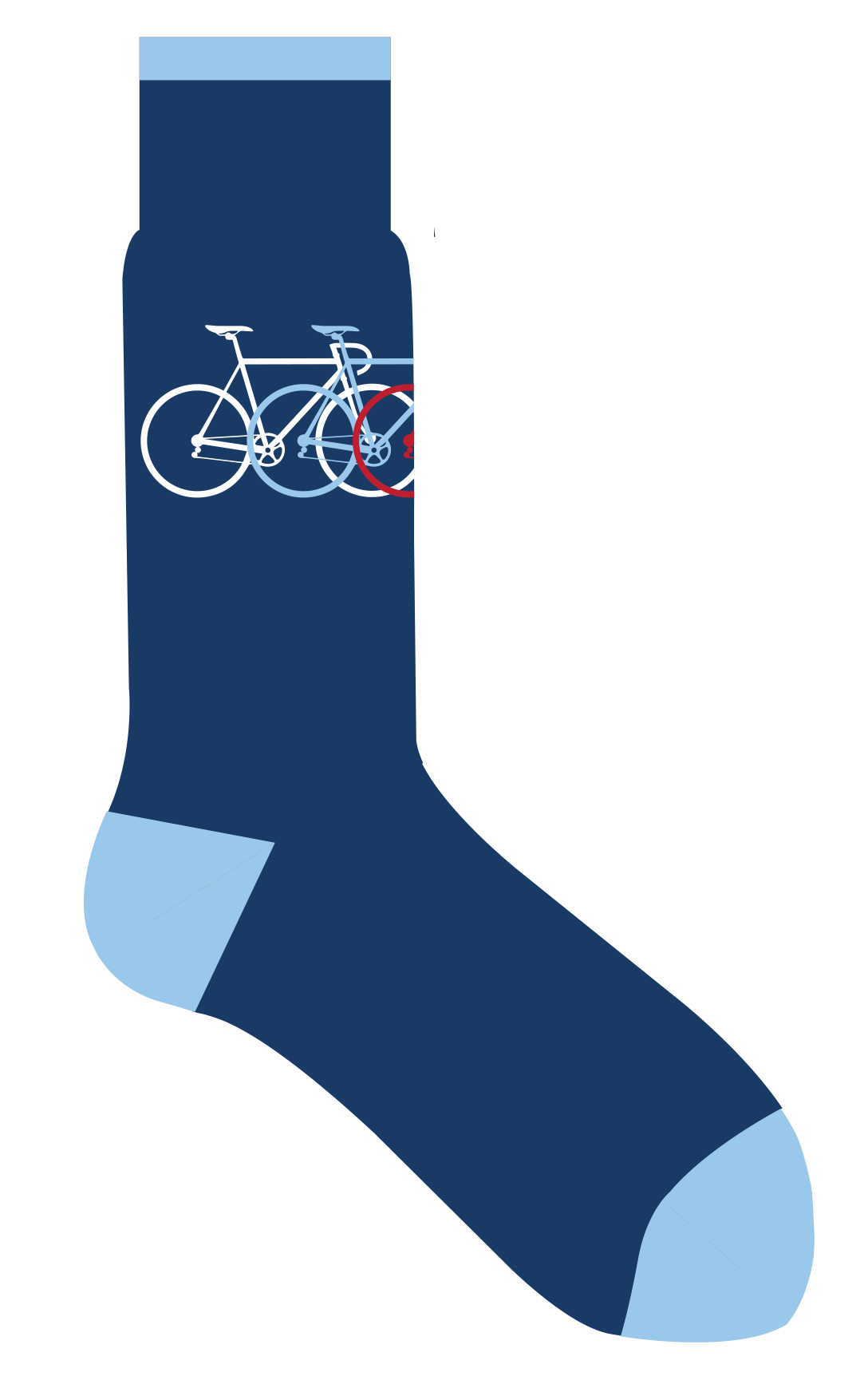 Lorenzo Uomo Socks  - Navy Cycling