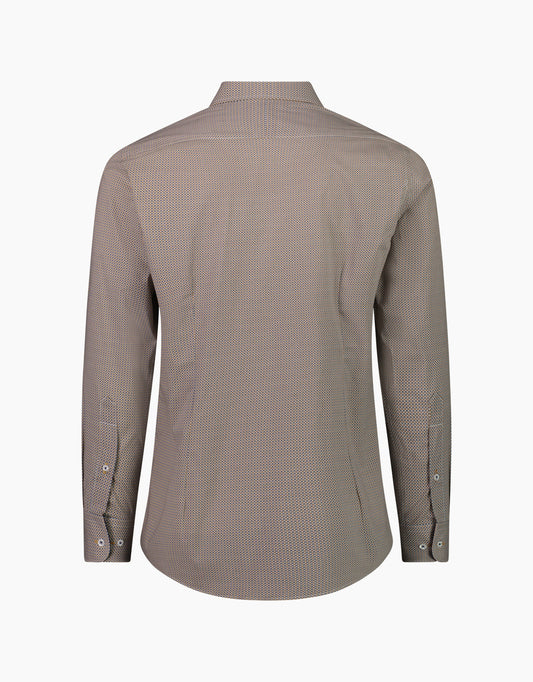 Rembrandt - Barbican Shirt - Gold/Navy Geo Print