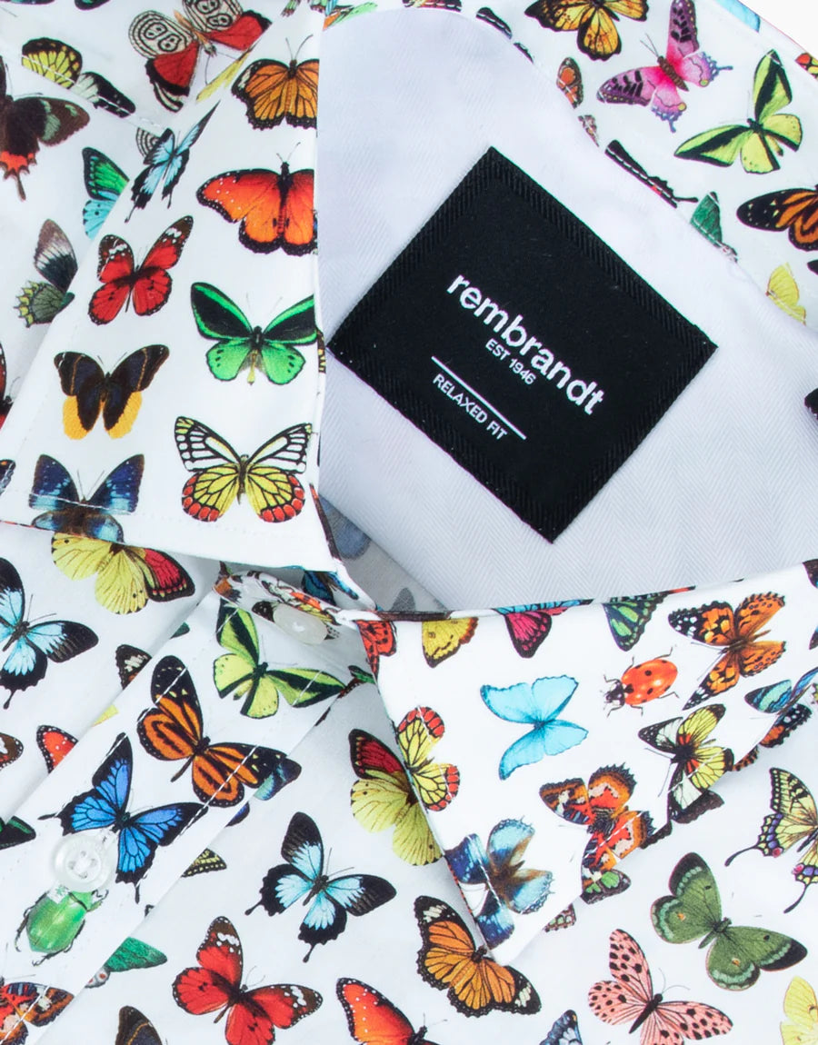 Rembrandt - Sinatra Shirt - Butterflies Print