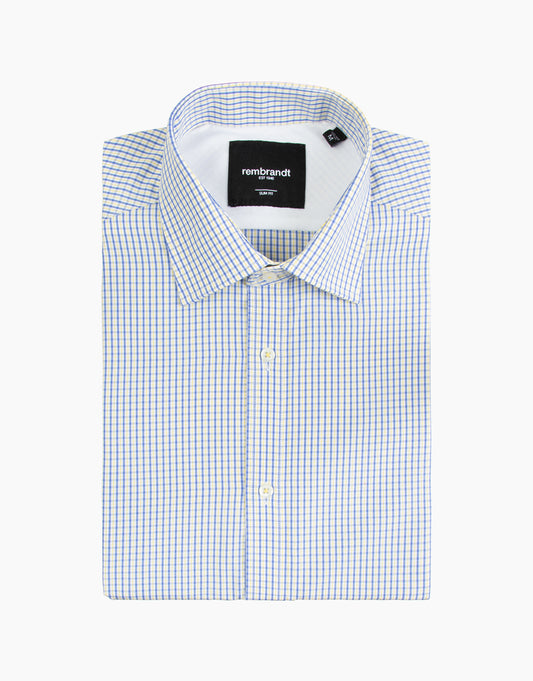 Rembrandt - London Shirt - Yellow & Blue Check